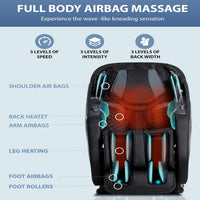 Massage Chair Designed for Full Body Relaxation, 4D Technology, SL Track System, Zero Gravity Recline