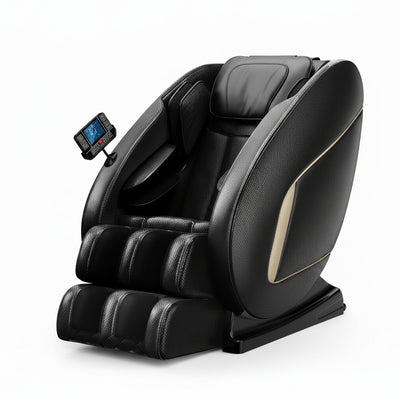 Massage Chair Neck Massager with Zero Gravity Heating Bluetooth Functions (Black)