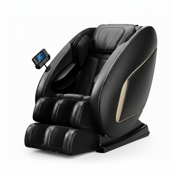 Massage Chair Neck Massager with Zero Gravity Heating Bluetooth Functions (Black)