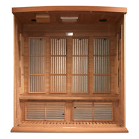 Infrared Sauna Built for Home Wellness, 4-Person Cedar Construction, Zero EMF Technology, Bluetooth Audio