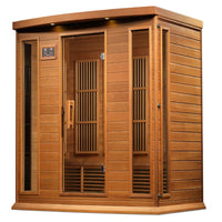 Infrared Sauna Built for Home Wellness, 4-Person Cedar Construction, Zero EMF Technology, Bluetooth Audio