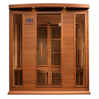 Infrared Sauna Built for Home Wellness, 4-Person Cedar Construction, Zero EMF Technology, Bluetooth Audio