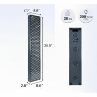 Red Light Therapy Panel Built for Full Body Coverage, 630nm-850nm Wavelengths, 300 Quad Chip LEDs, Touchscreen Control