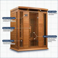 Dynamic Infrared Saunas 4 - Person Indoor Bluetooth Compatible FAR Infrared Sauna in Cedar — How It Works